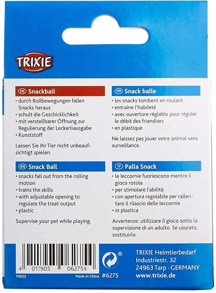 Trixie Plastic Snack Ball 2