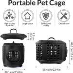Large Hard Cover Pet Travel Kennel for Rabbits